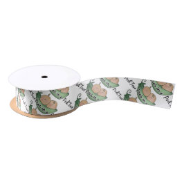 Lazo De Raso Dos guisantes en una cinta de ducha de bebé en una