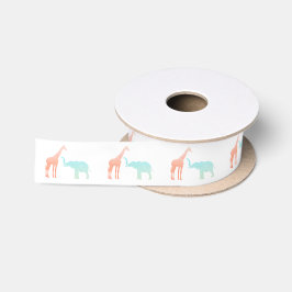Lazo De Raso Ducha de Bebé de Jirafa Elefante Elegante
