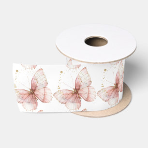 Lazo De Raso Ducha de Bebé Floral Mariposa Bohemio Niña