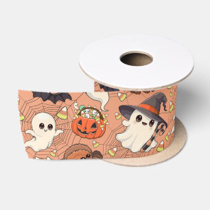 Lazo De Raso Dulce Fantasma de Halloween al Estilo Kawaii