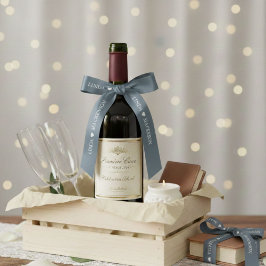 Lazo De Raso Dusty Blue wedding initial Couple name