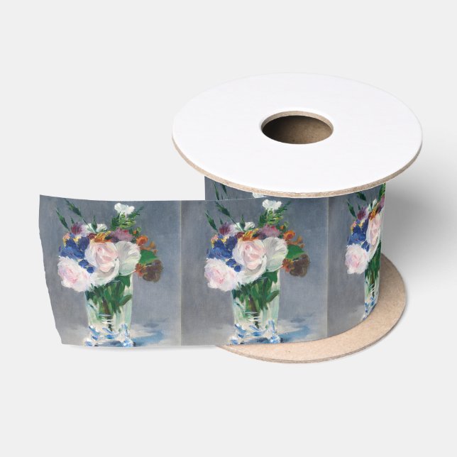 Lazo De Raso Edouard Manet - Flores en un jarrón de cristal (Carrete)