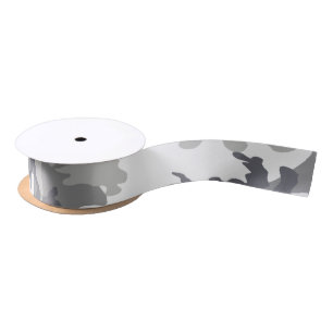Lazo De Raso Ejército blanco y gris camuflado