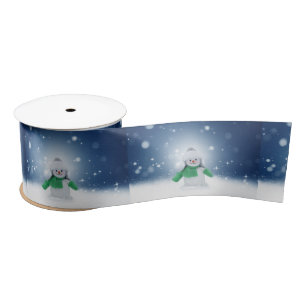 Lazo De Raso El adorable personaje de muñeco de nieve de Navida