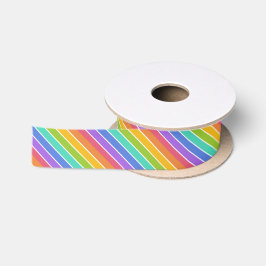 Lazo De Raso El arco iris colorea la cinta