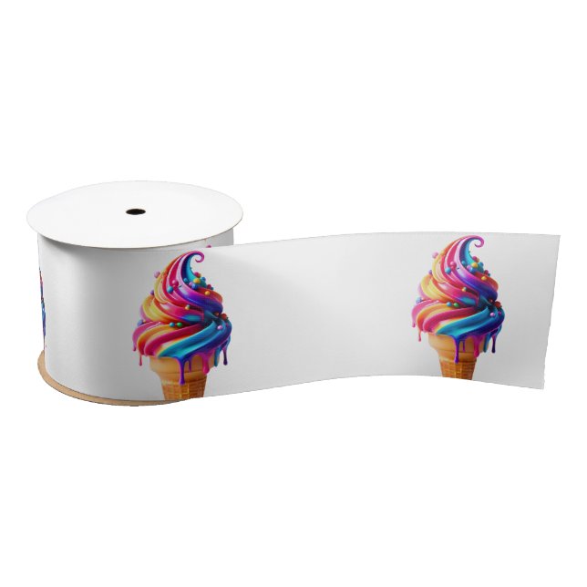 Lazo De Raso El clásico cono de helado vibrante de SlipperyJoe' (Carrete)