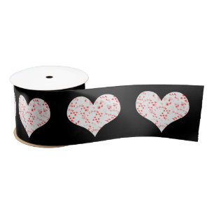 Lazo De Raso El Corazón Real Se Enciende En Forma De Corazón,