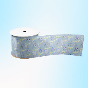 Lazo De Raso Elefante Bebé Con Cruce Hogar Baptismo Feliz