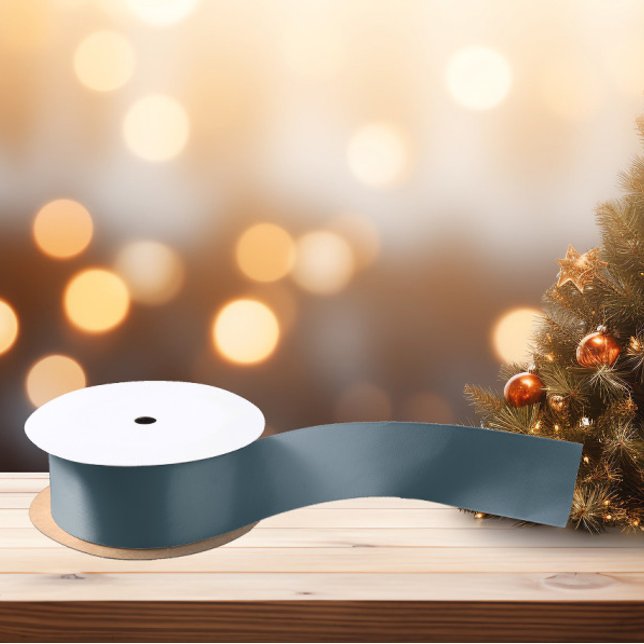 Lazo De Raso Elegancia silenciada - Azul de pizarra sólido (Subido por el creador)