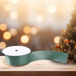 Lazo De Raso Elegancia silenciosa - Océano sólido Verde azulado