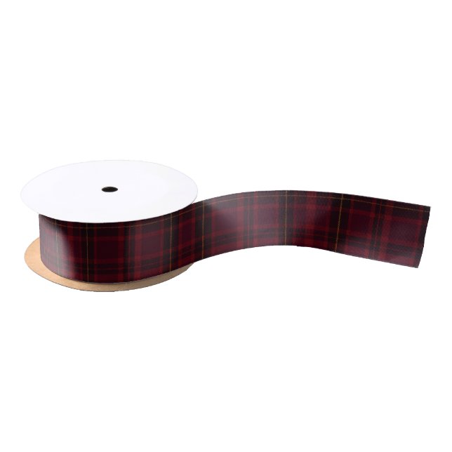 Lazo De Raso Elegant Burgundy Tartan (Carrete)
