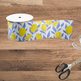 Lazo De Raso Elegant French Country Lemon Blue Botanical