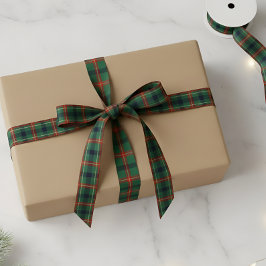 Lazo De Raso Elegant Navy Red & Green Tartan Plaid Christmas