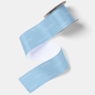 Lazo De Raso Elegante Azul Nórdico Personalizado Moderno