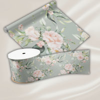 Elegante boda de color rosa suave Eucalipto Verde 