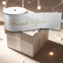 Elegante Caligrafía Oro Florecer Gracias Formal