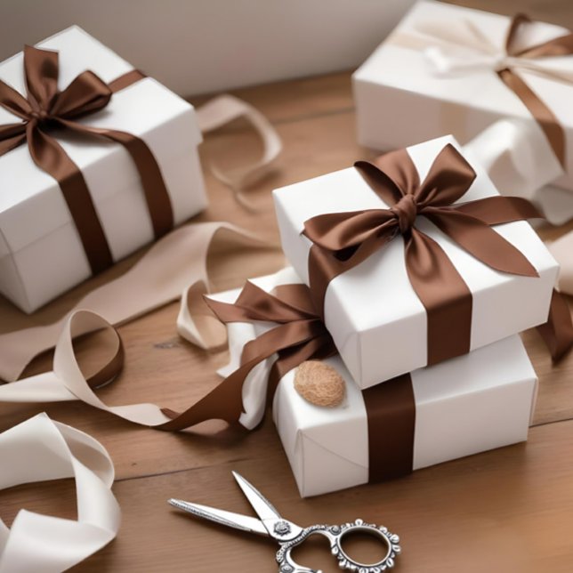 Lazo De Raso Elegante Chocolate Brown 965324 (Elegant Chocolate Brown 965324 Satin Ribbon)