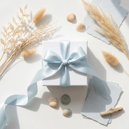 Lazo De Raso Elegante Color Sólido Azul Boda