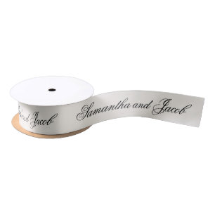 Lazo De Raso Elegante escritura boda crema 