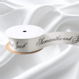 Lazo De Raso Elegante escritura boda crema