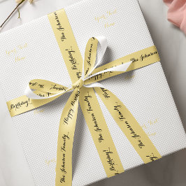 Lazo De Raso Elegante Faux Gold Name Happy Birthday Gift