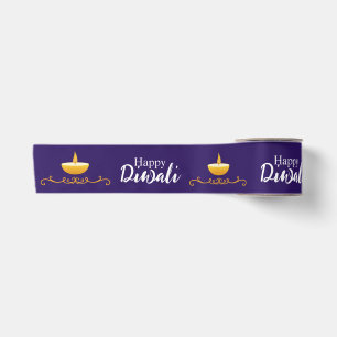 Lazo De Raso Elegante Feliz Diwali Personalizado Satin Ribbon