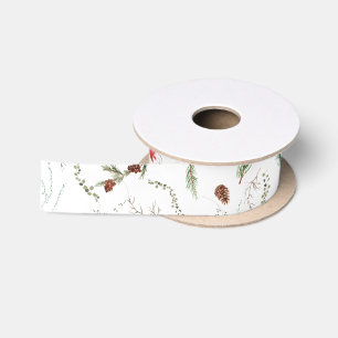 Lazo De Raso Elegante Flor de Nochebuena Tradicional de Navidad