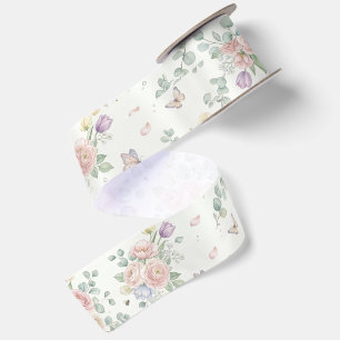 Lazo De Raso Elegante Floral