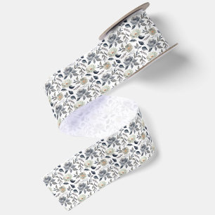Lazo De Raso Elegante floral botánico acuarela vintage