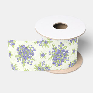 Lazo De Raso Elegante Floral de primavera púrpura Lilac