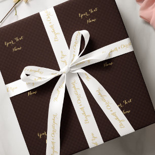 Lazo De Raso Elegante Gracias Oro Blanco Favor De Boda Personal