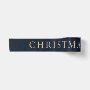 Lazo De Raso Elegante Navidad Celestial, estilo Midnight Navy