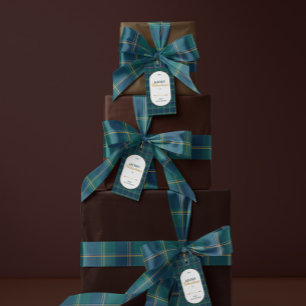 Lazo De Raso Elegante Navidad de Tartán a Cuadros