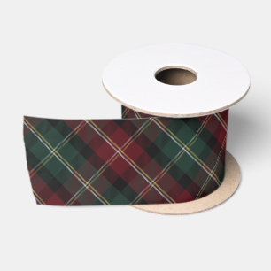 Lazo De Raso Elegante Plaid Clásico de Navidad