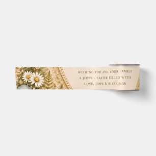 Lazo De Raso Elegante saludo de Pascua, estilo botánico vintage