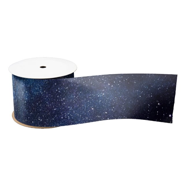 Lazo De Raso Elegante textura de galaxia de Milkyway azul (Carrete)