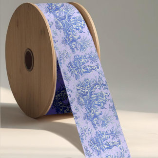 Lazo De Raso Elegante toile azul violeta de jouy