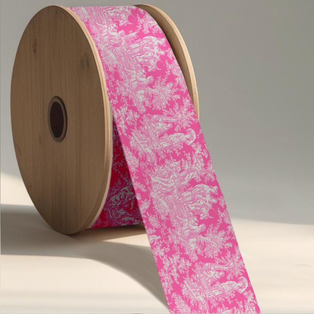 Lazo De Raso Elegante toile rosa caliente de jouy (Subido por el creador)
