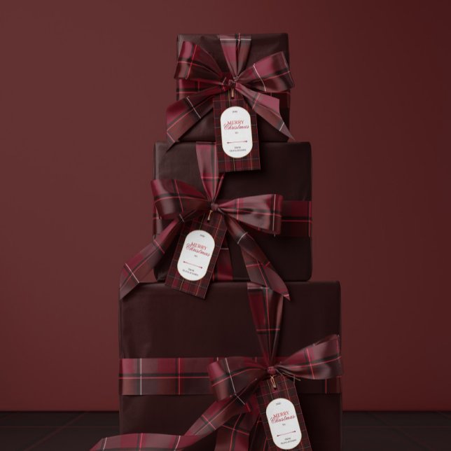 Lazo De Raso Elegante vintage Tartan Plaid Navidad (Subido por el creador)