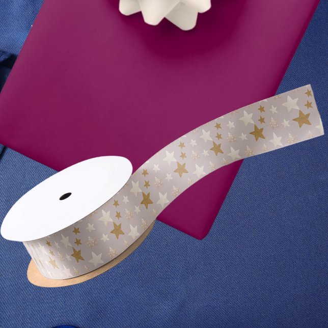 Lazo De Raso Elegantes estrellas Navidades polvorientos Cinta r (Subido por el creador)