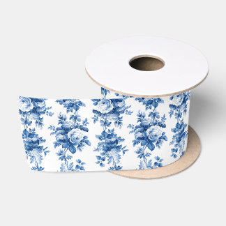 Lazo De Raso Elegantes Rosas azules de China
