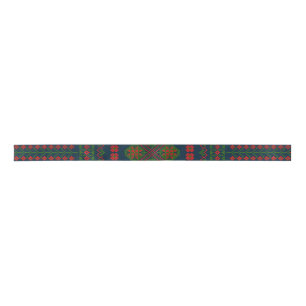 Lazo De Raso Embroideric palestino Tatreez color verde rojo 5 P
