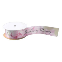 En memoria Hydrangea Blossoms satin ribbon