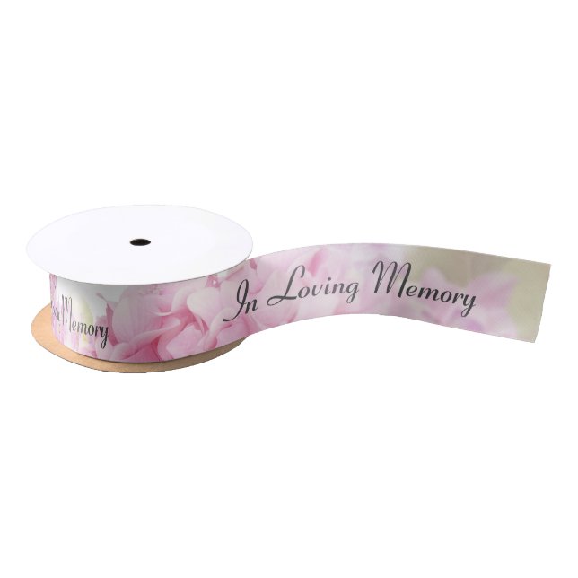 Lazo De Raso En memoria Hydrangea Blossoms satin ribbon (Carrete)
