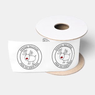 Lazo De Raso Entrega especial del logotipo de reno del Polo Nor