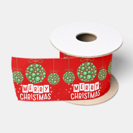 Lazo De Raso Envoltura de regalo navideño de la cinta navideña