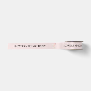 Lazo De Raso Envoltura de regalos florales personalizada 'Las f