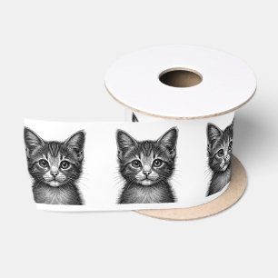 Lazo De Raso Esbozo adorable de gato joven