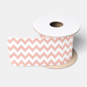 Lazo De Raso Escándalo blanco Rosa de arena del patrón Zig Zag