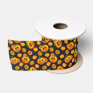 Lazo De Raso Escandalosa cinta de halloween de Jack-O-Lantern